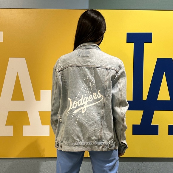 Los Angeles Dodgers Custom Denim Jacket - Picture 2 of 4